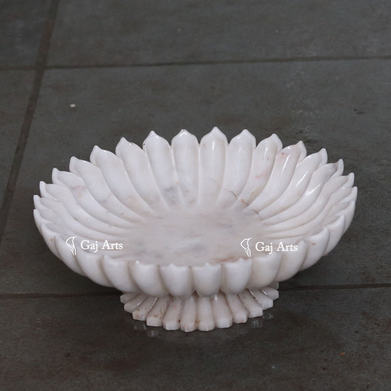 Marble Flower Bowl 12”