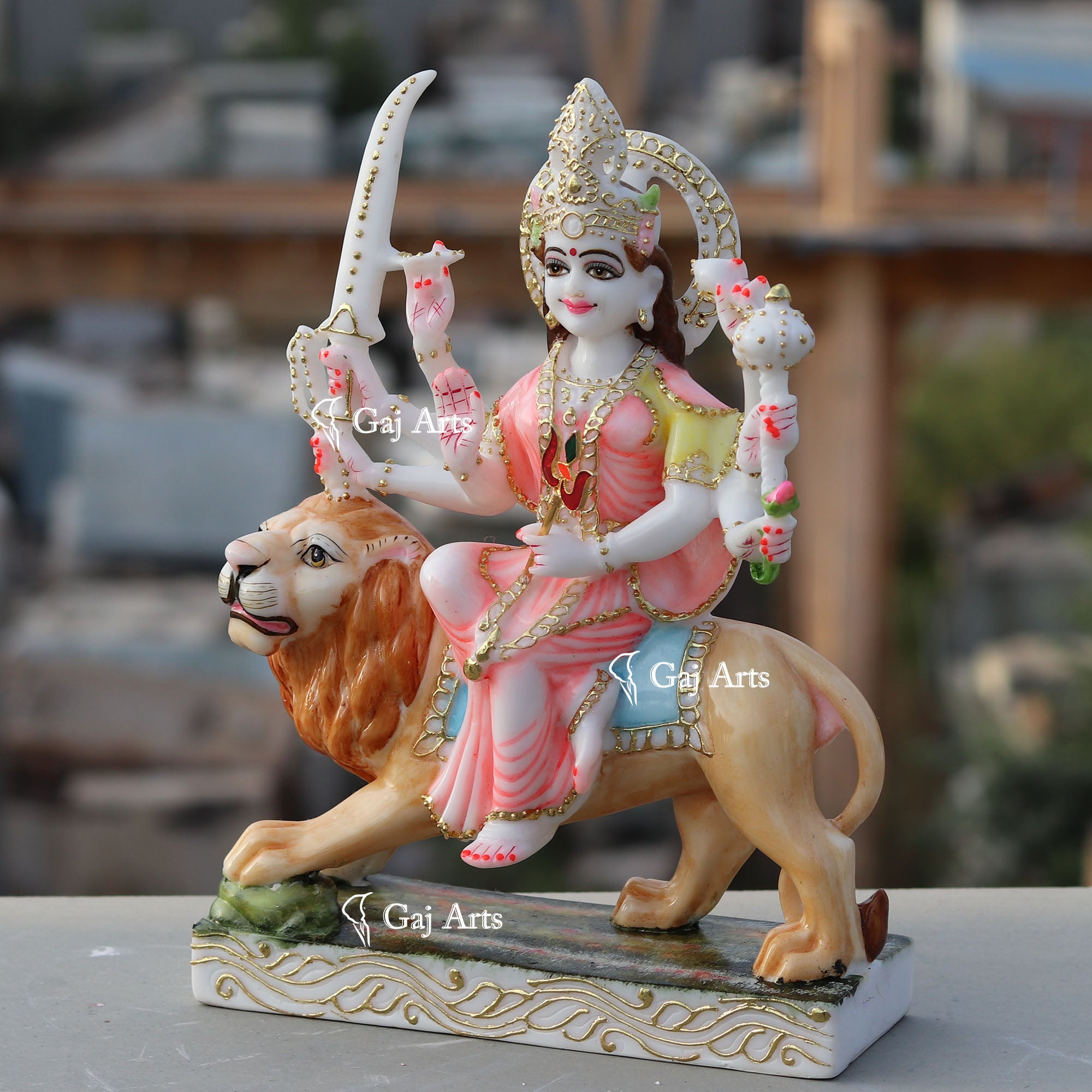 Durga Maa Ethiopia Marble Idol | 15 Inch