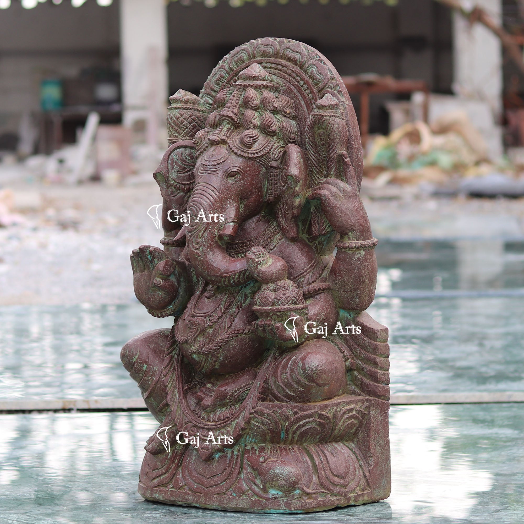 Sandstone Ganesh Statue | 30 Inch