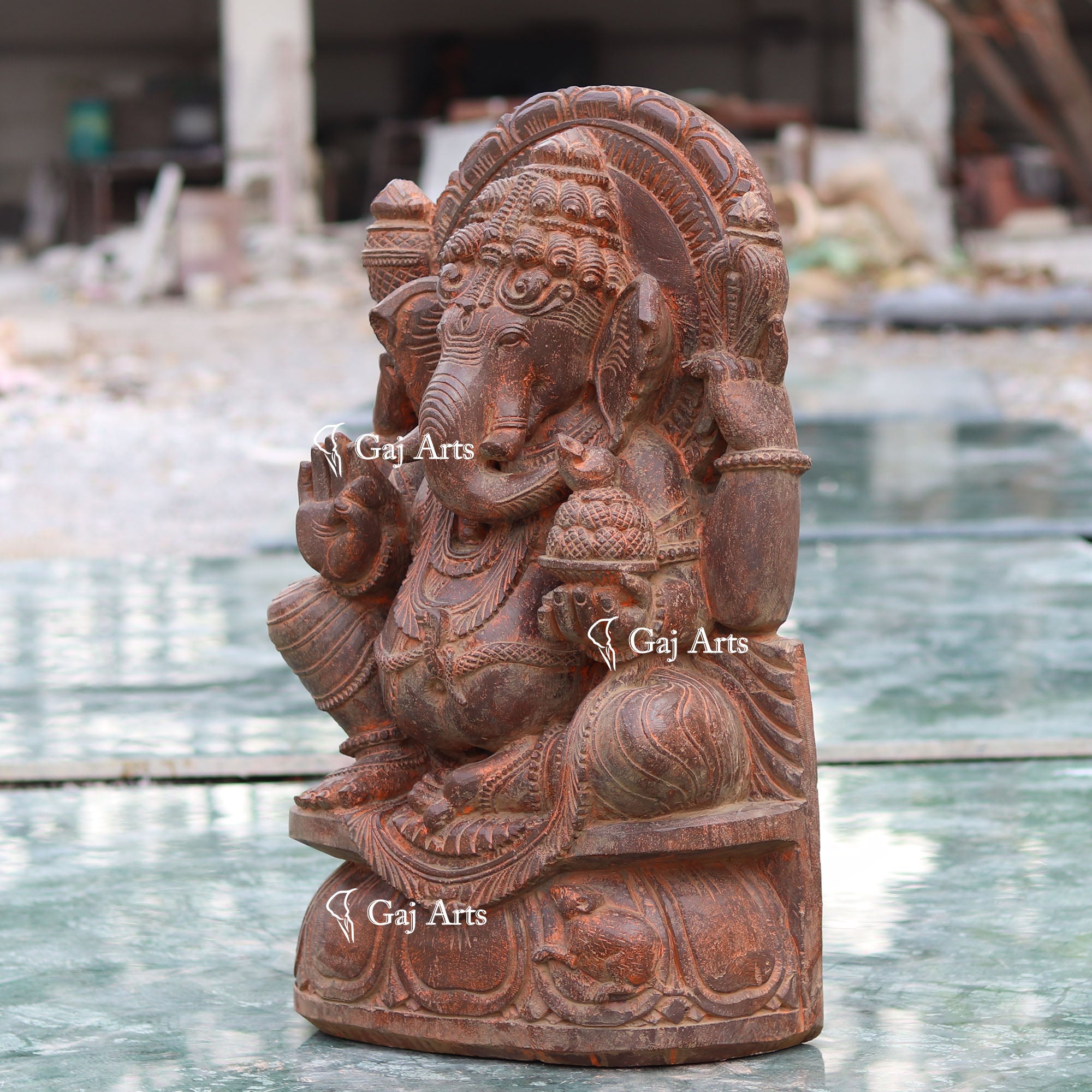 Sandstone Ganesh Statue | 30 Inch