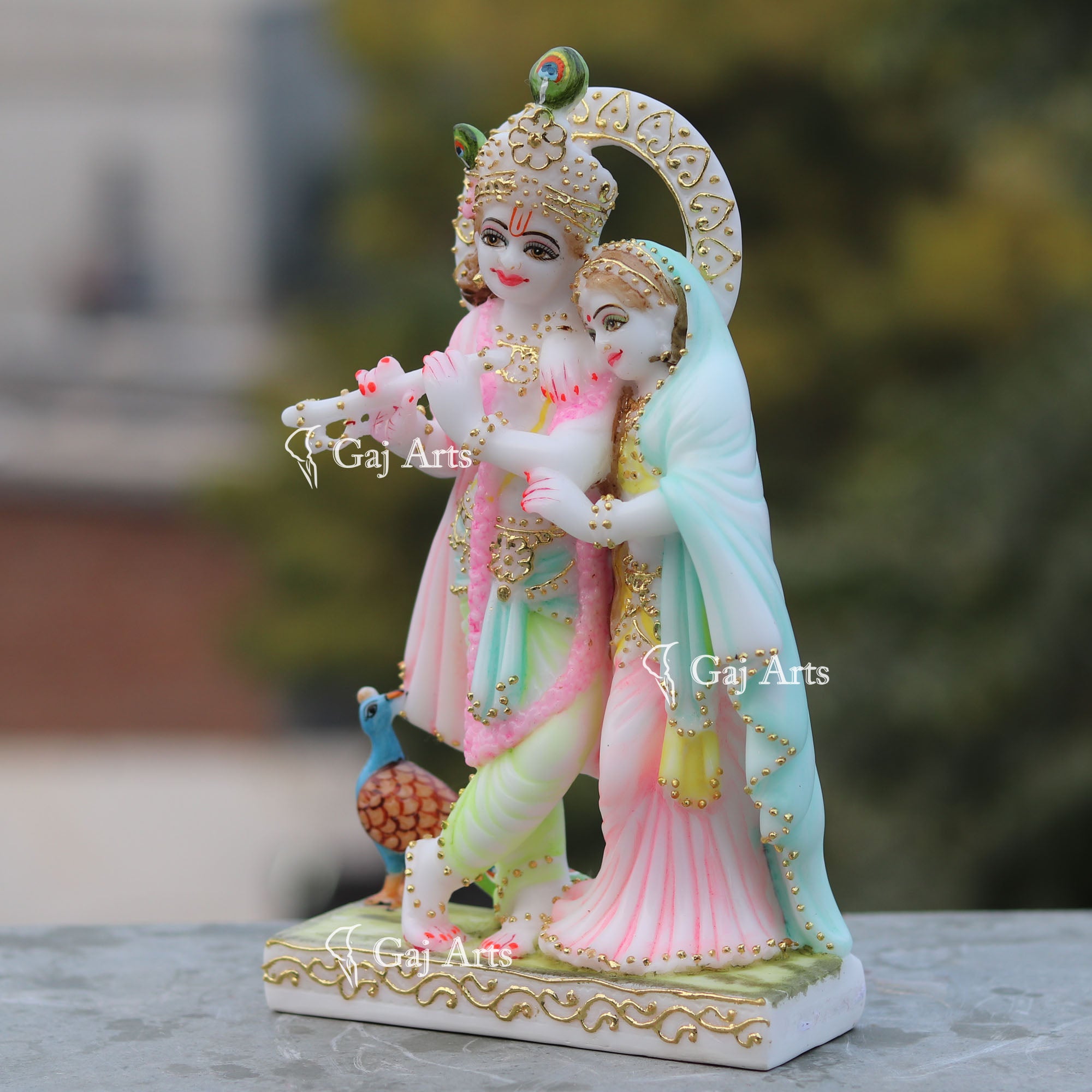 Marble Ethiopia Radha Krishna Jodi | 9 Inch