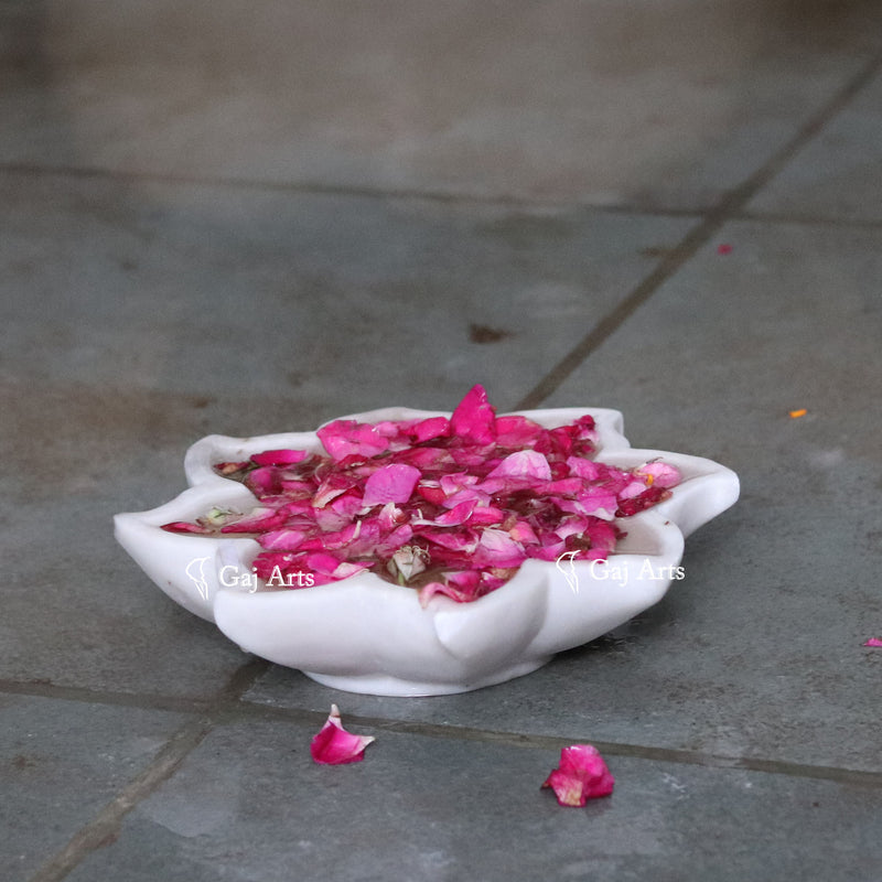 Marble Flower Bowl 9”