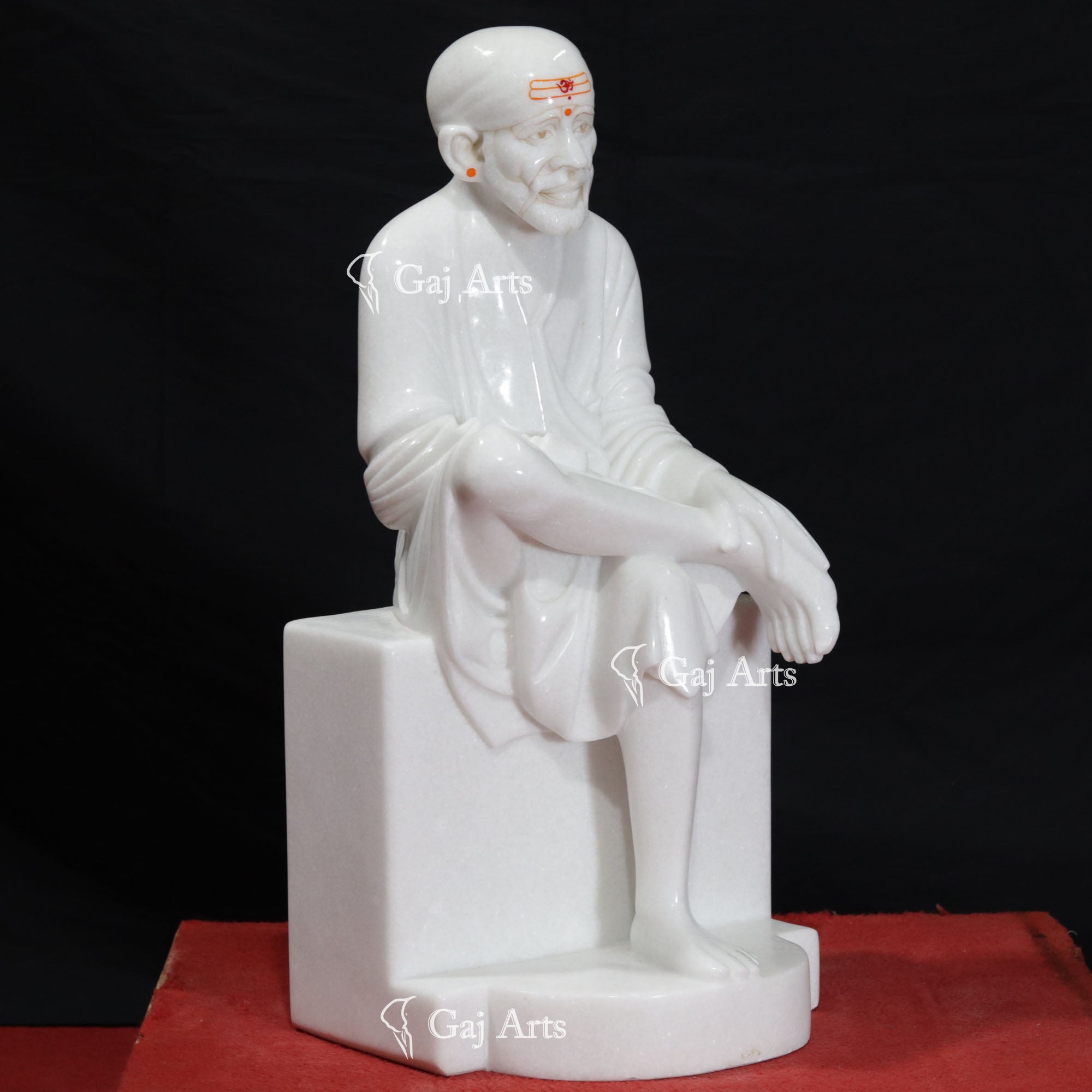 White Vietnam Marble Sai Baba Idol | 24 Inch