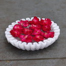 Marble Flower Bowl 9"