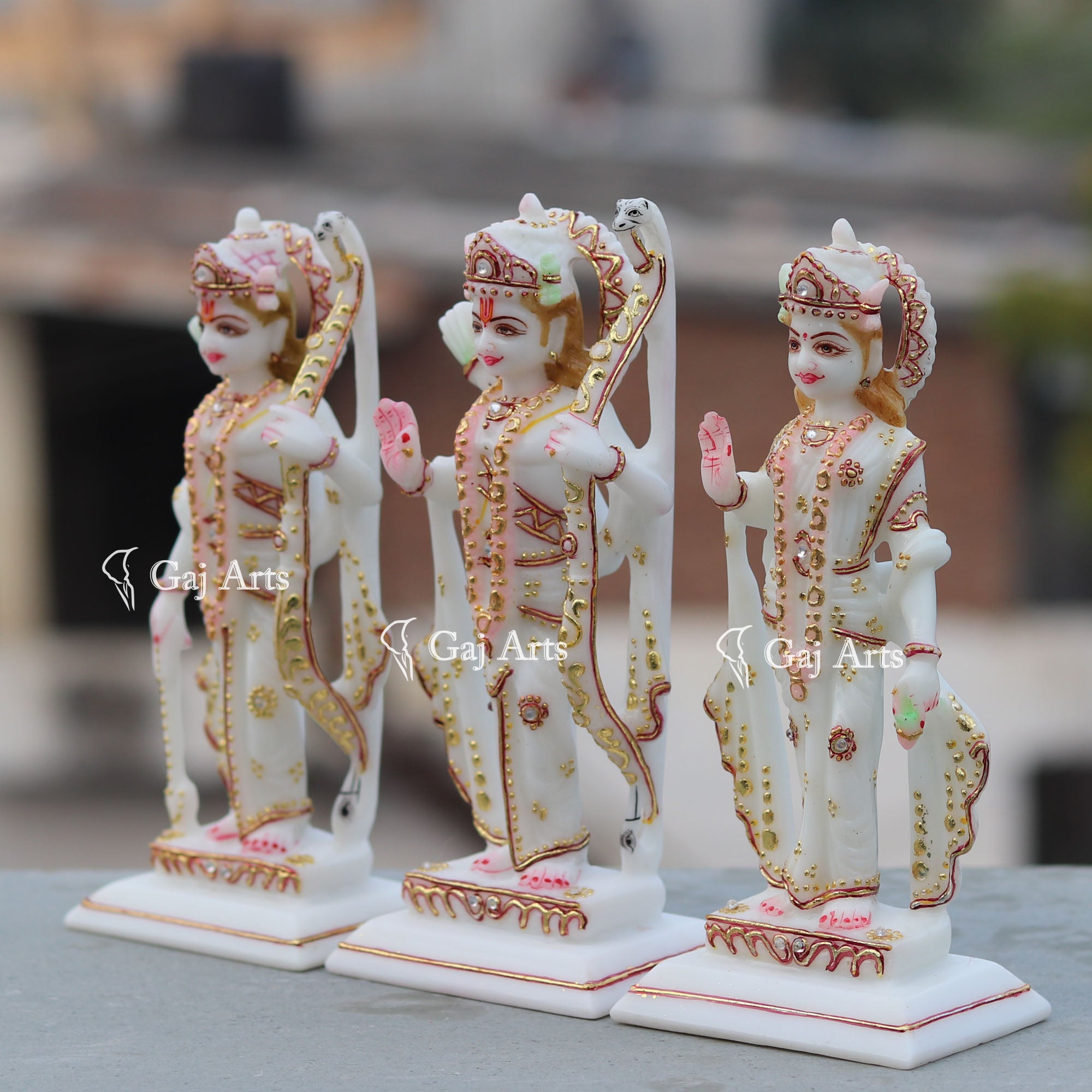 Marble Ethiopia Ram Jodi Idol | 7 Inch