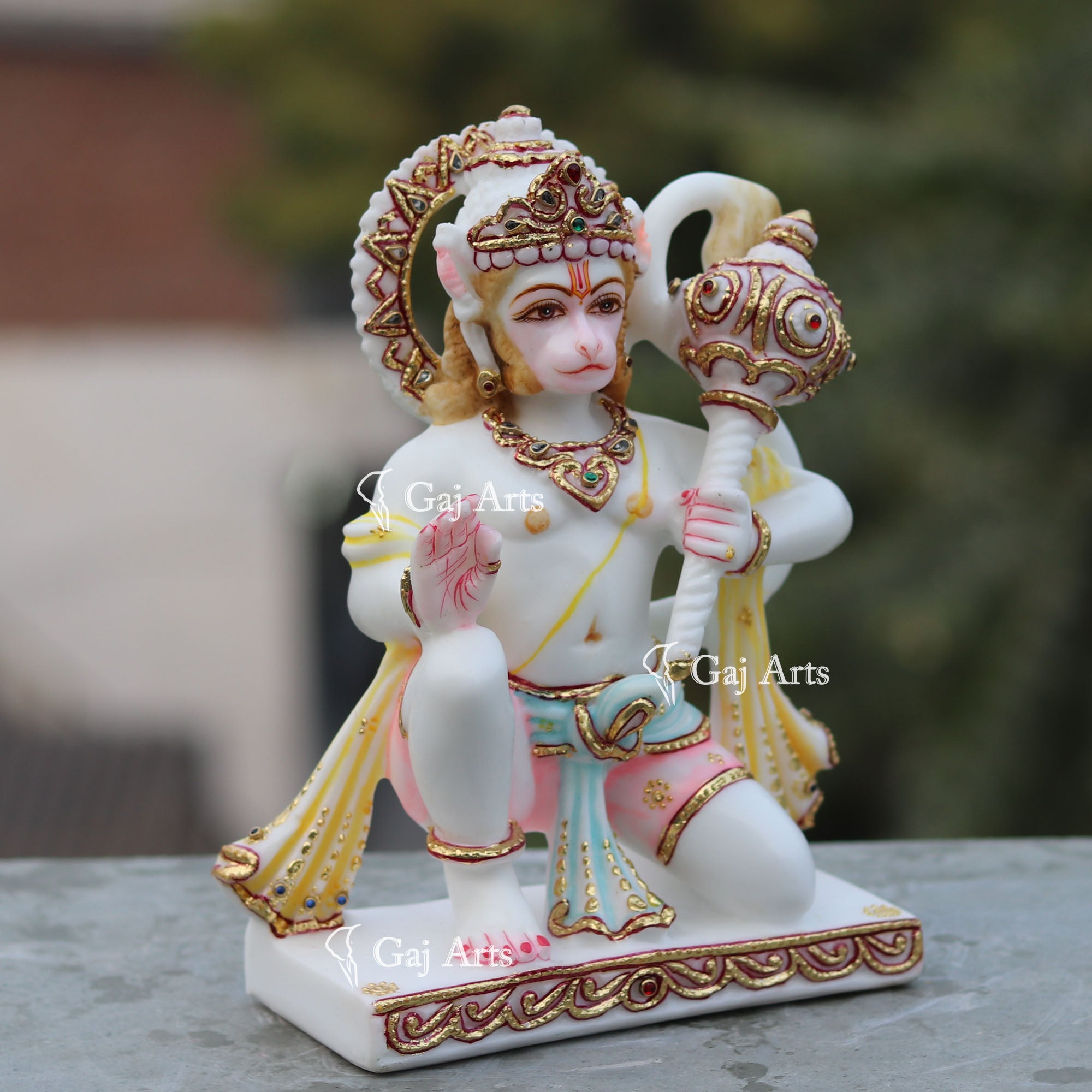 Marble Hanuman Ji Idol | 9 Inch