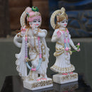 White Marble Radha Krishna Idol | 15 Inch