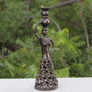 Handcrafted Dhokra Art Tribal Woman Sculpture | 18 Inch