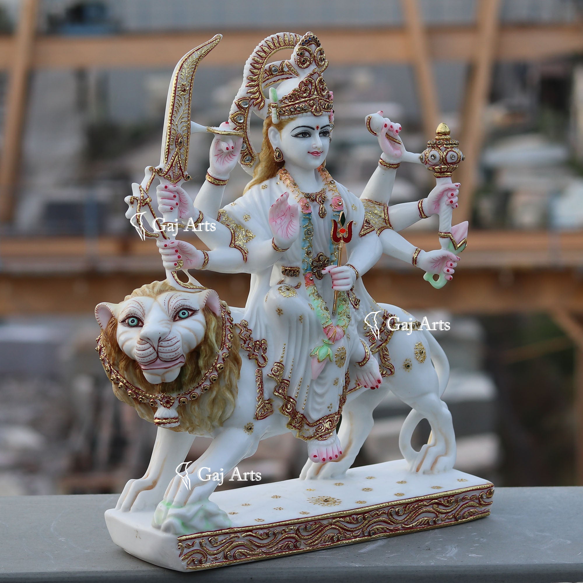 Marble Durga Maa Idol | 18 Inch