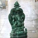 Natural Green Quartz Ganesh Murti | 32 Inch