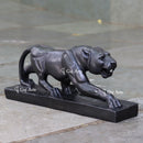 Black Marble Panther Sculpture | 24 Inch