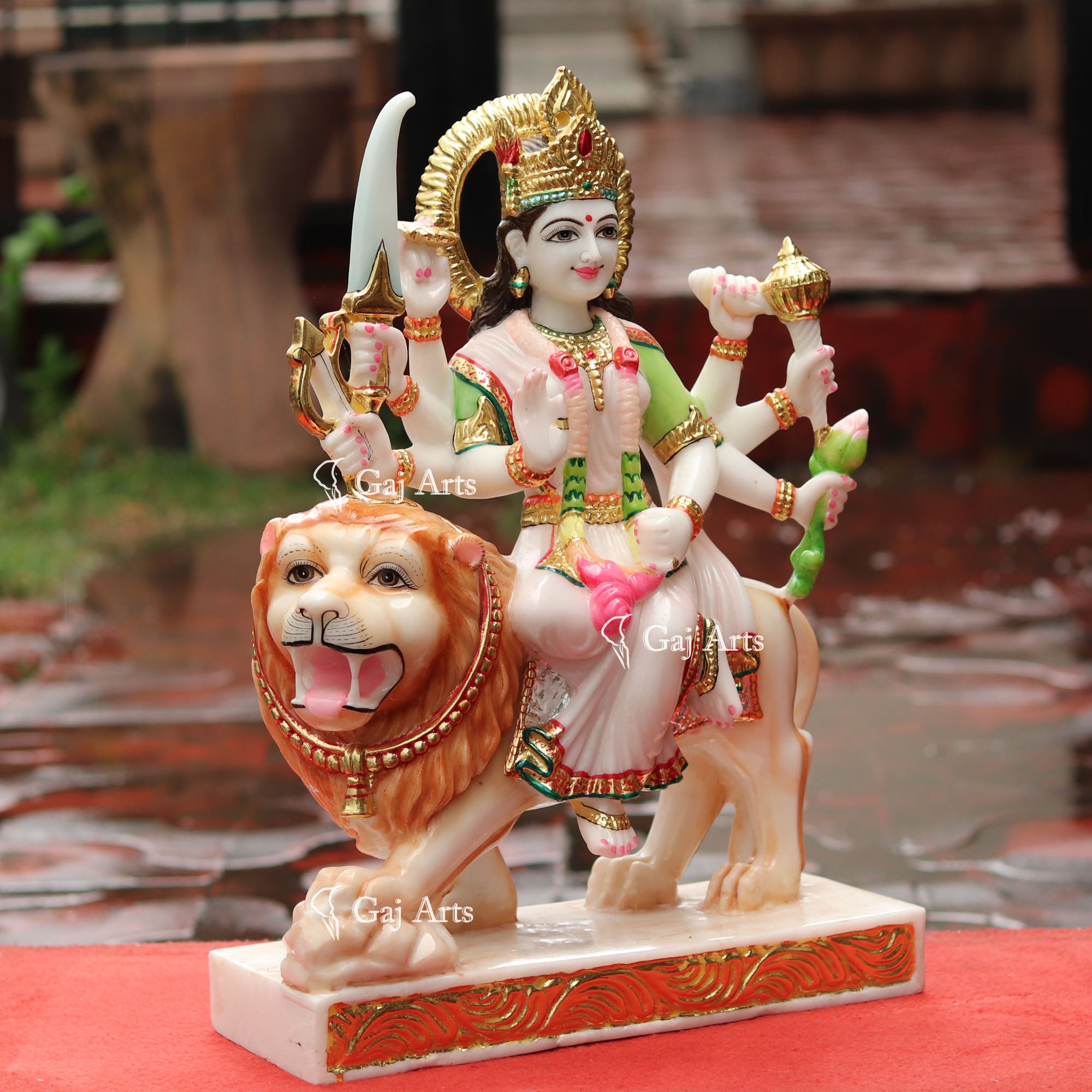 Marble Durga Mata Idol | 21 Inch