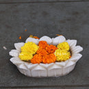 Marble Flower Bowl 9”