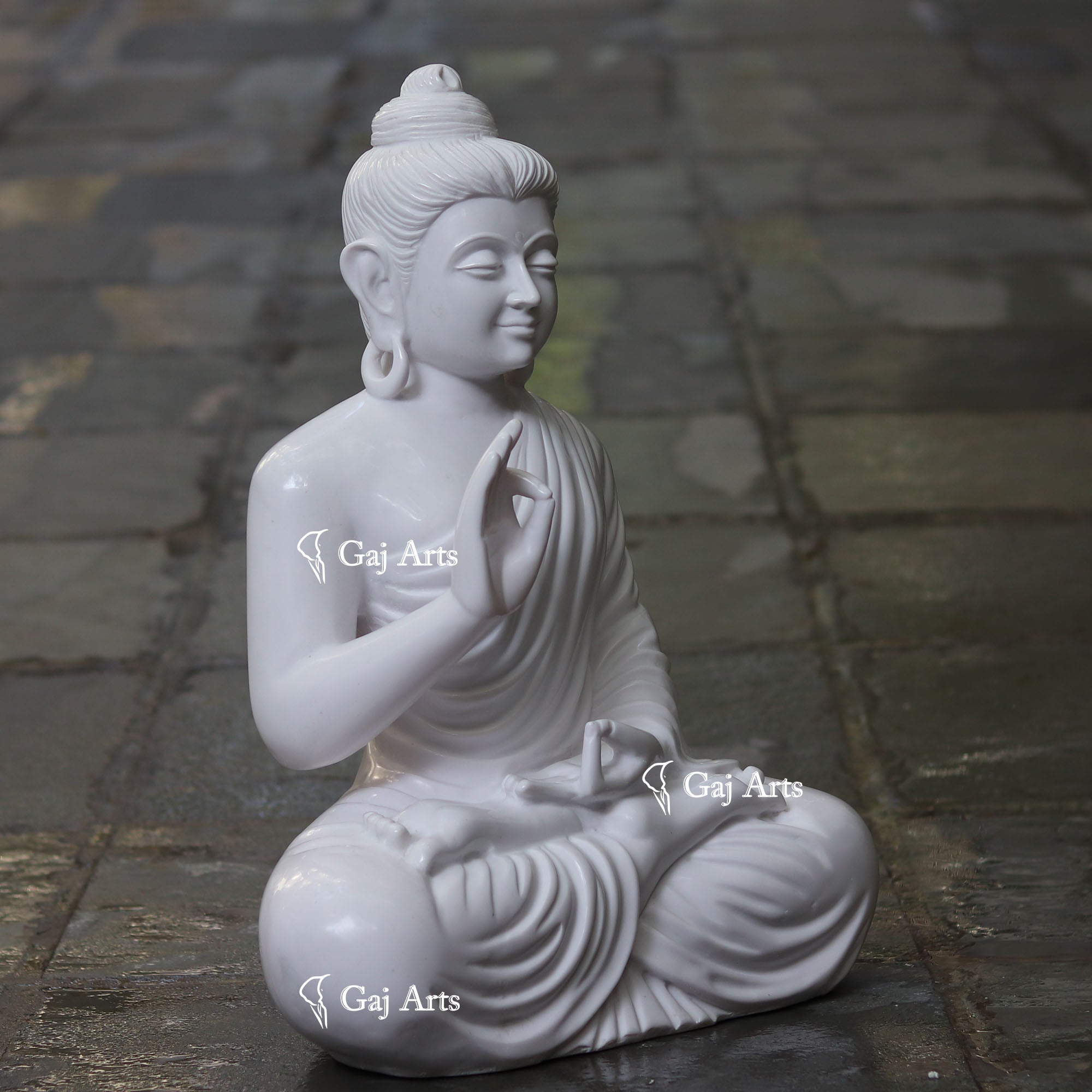 Korean Marble Buddha Statue | 24 Inch