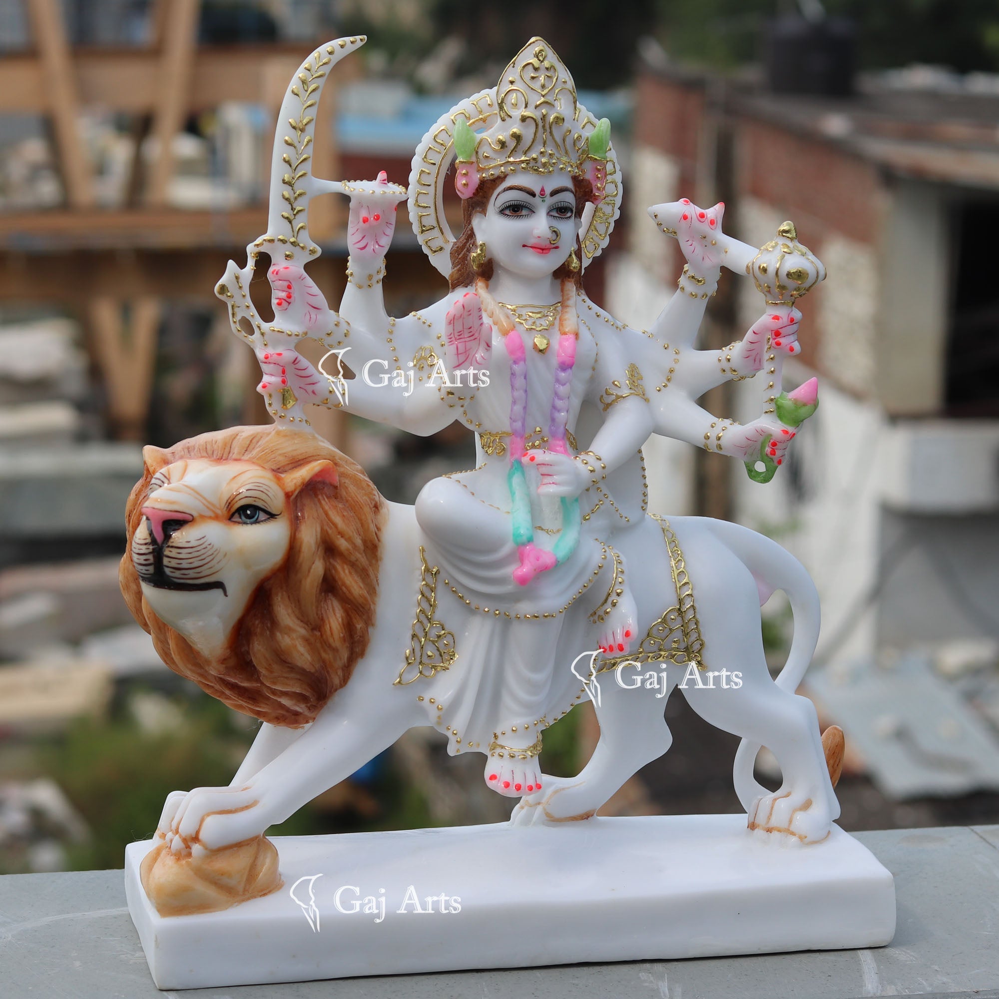 Durga Maa Marble Idol | 18 Inch
