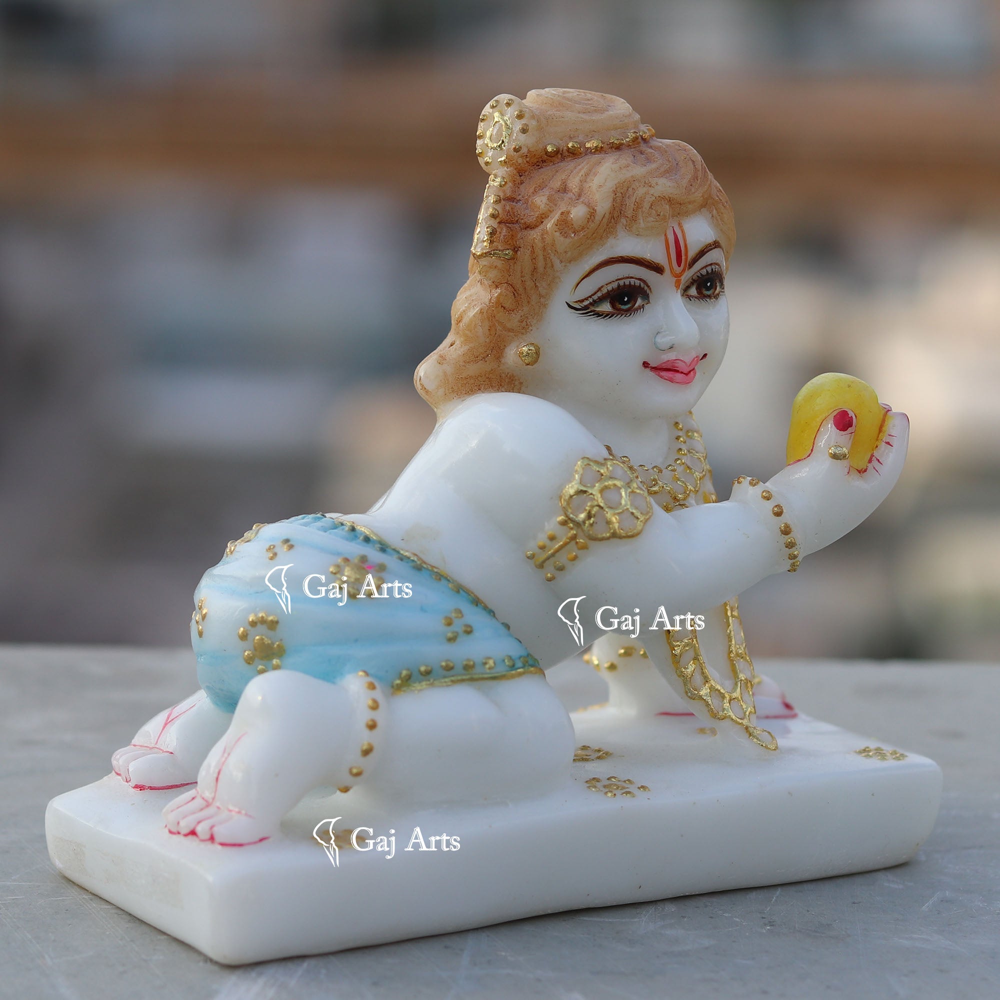 White Marble Bal Gopal Idol | 5 Inch