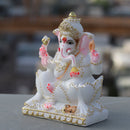 White Marble Ganesh Murti | 5 Inch
