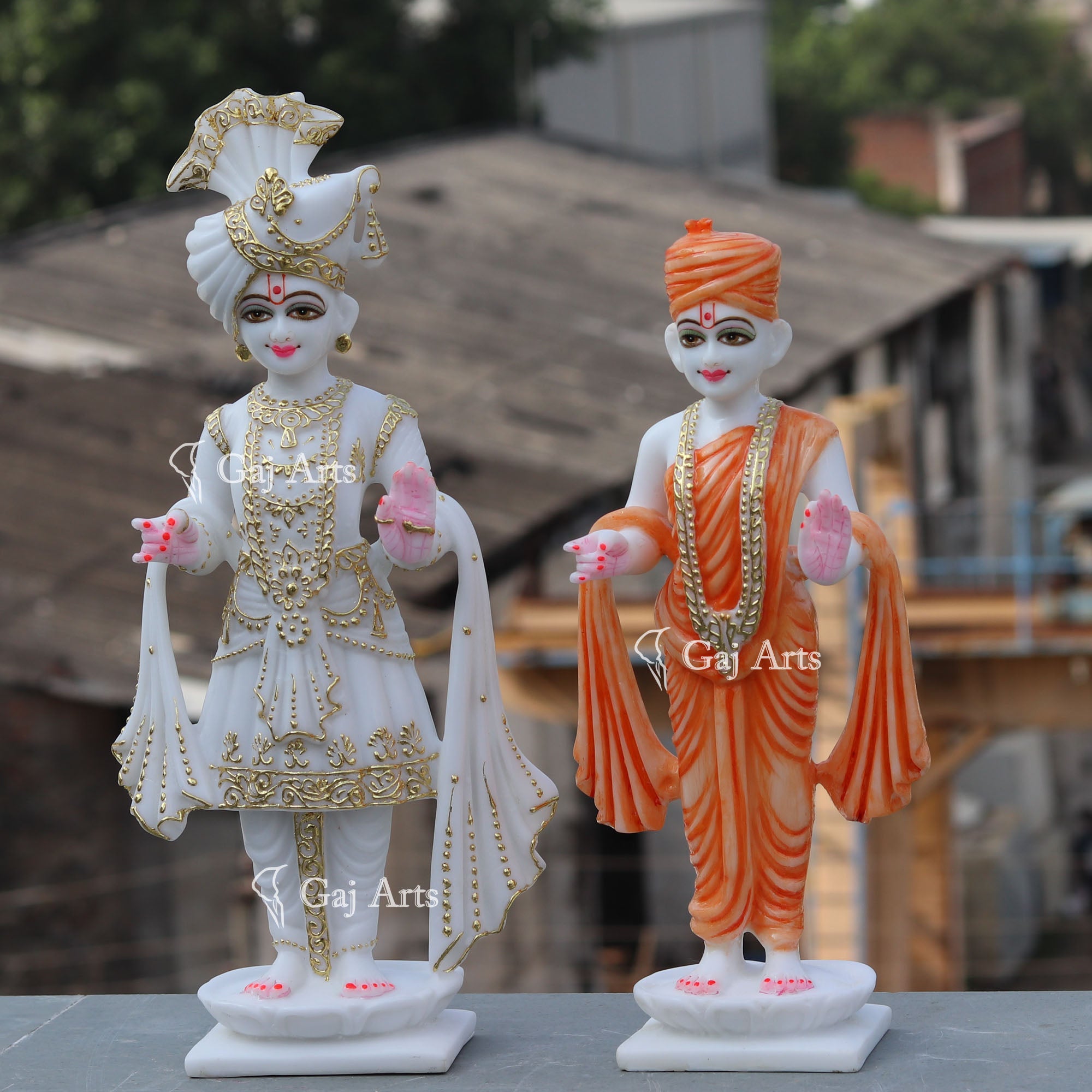 White Marble Swami Narayan Idol | 18 Inch