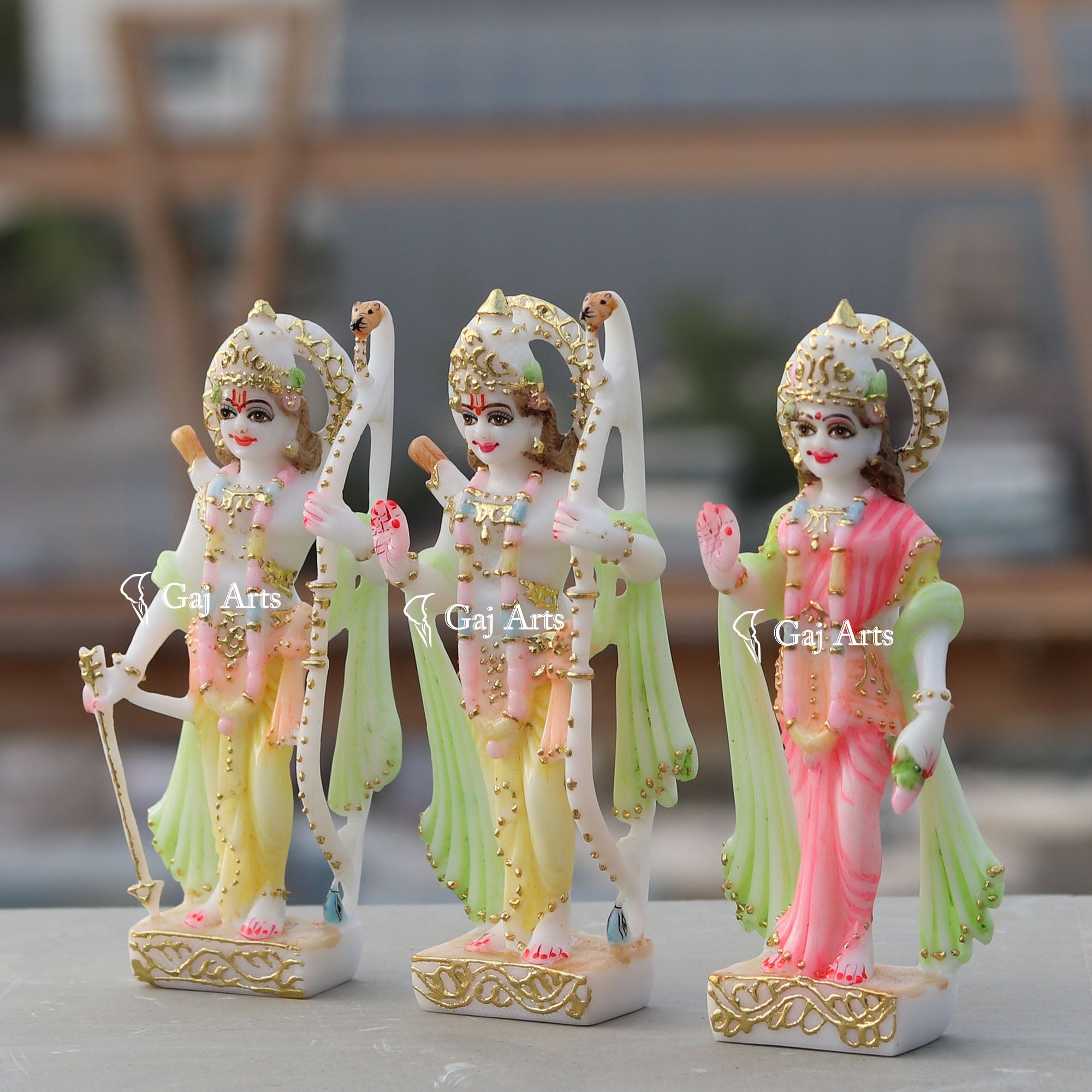 Marble Ethiopia Ram Jodi Idol | 7 Inch