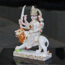 White Marble Durga Maa Idol | 12 Inch