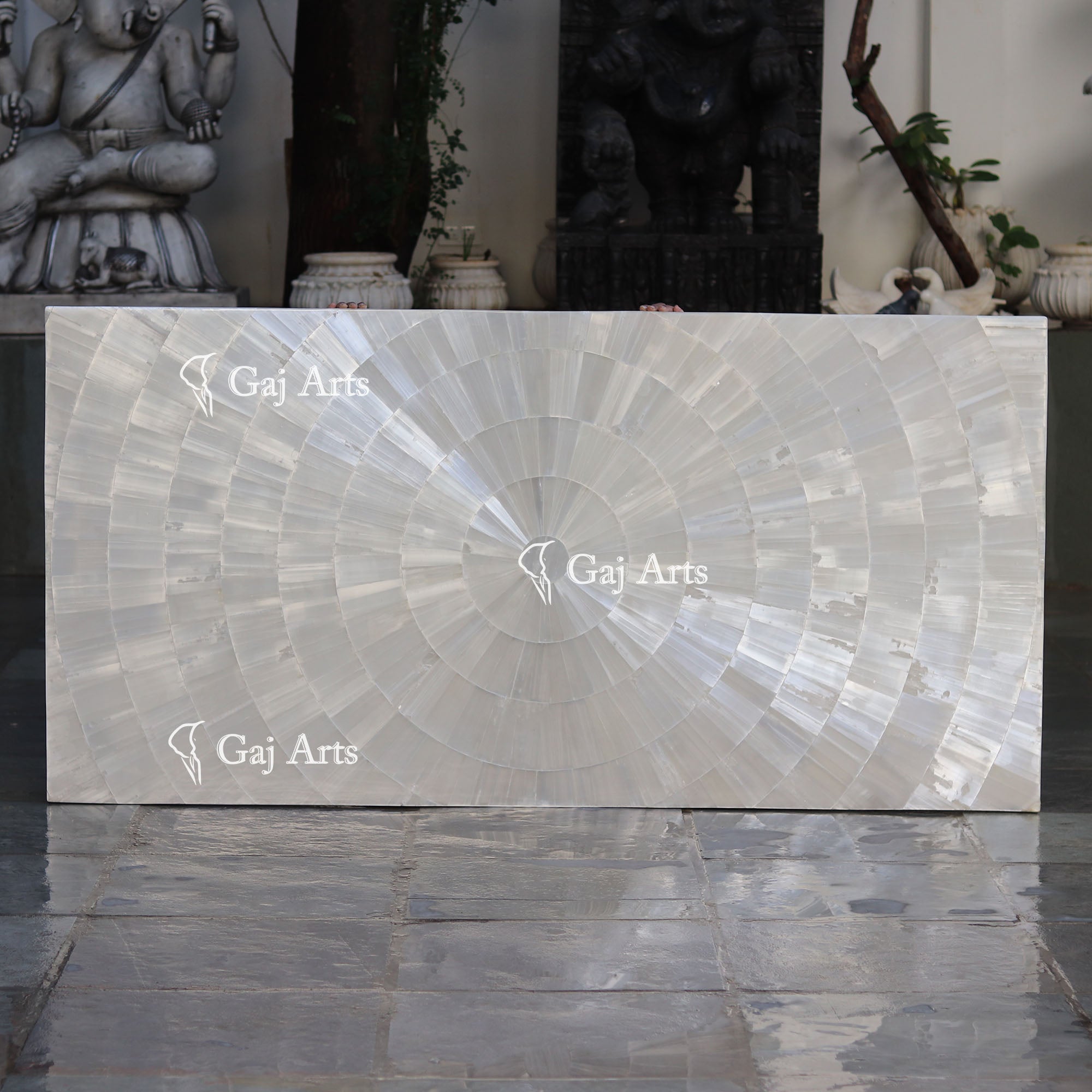 Selenite Dining Table top 84"