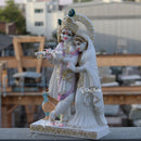 White Marble Ethiopia Radha Krishna Idol | 24 Inch