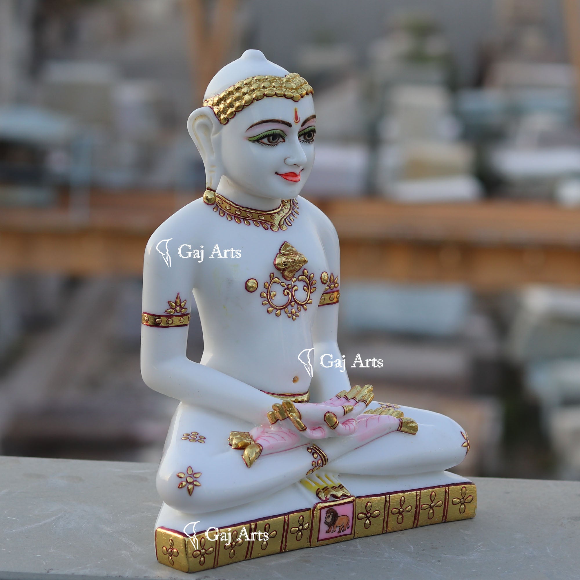 Marble Ethiopia Jain Idol | 11 Inch