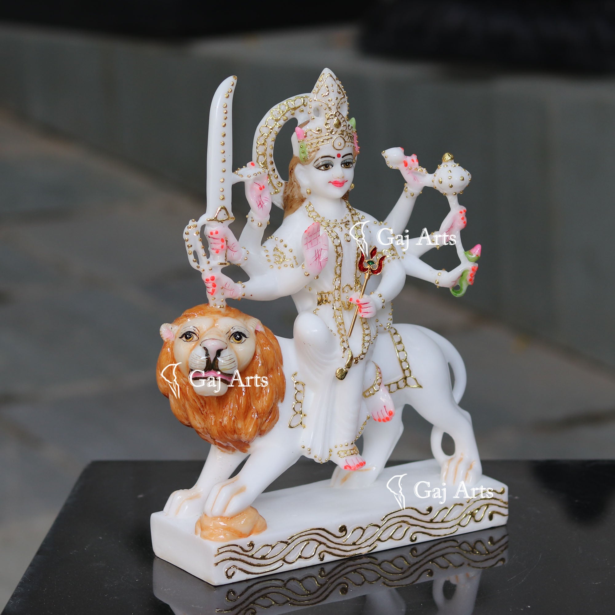Marble Durga Maa Idol | 12 Inch