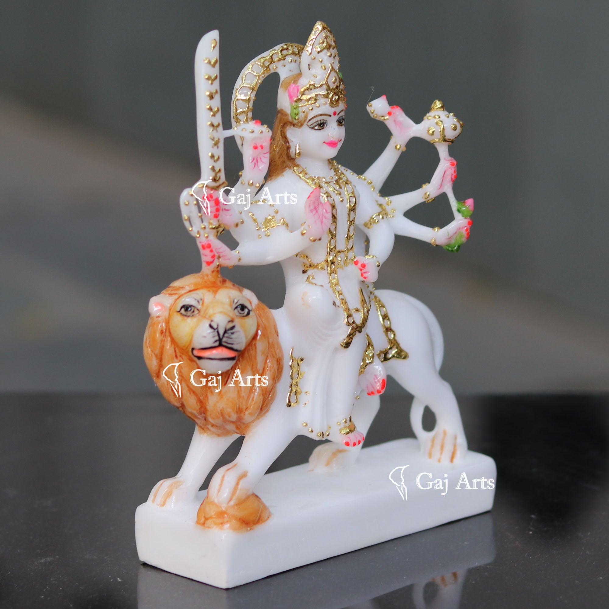 Marble Durga Maa Idol | 7 Inch