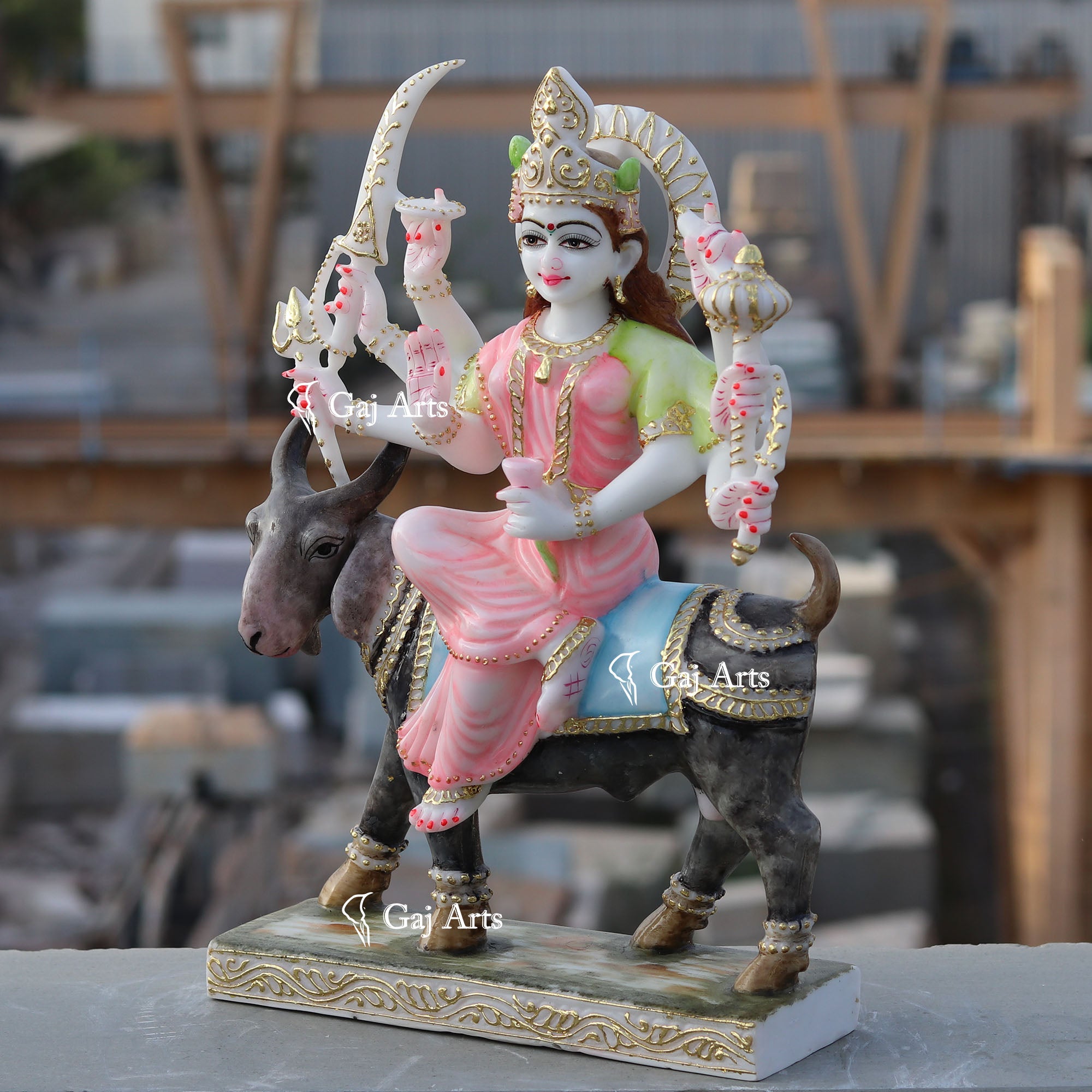 White Marble Ethiopia Meldi Maa Idol | 18 Inch