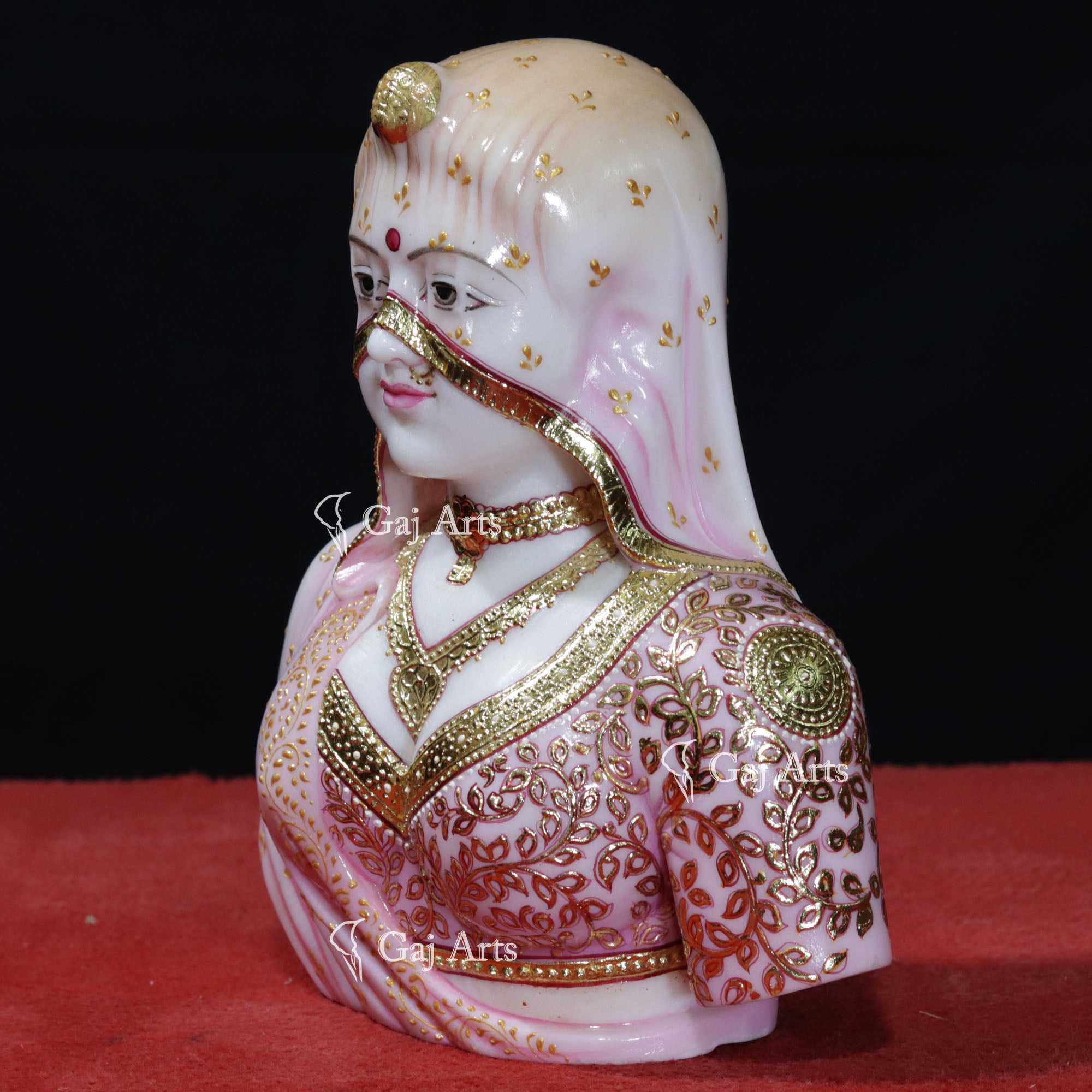 Super White Marble Bani Thani Statue | 12 Inch