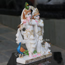White Marble Ethiopia Radha Krishna Jodi Murti | 18 Inch
