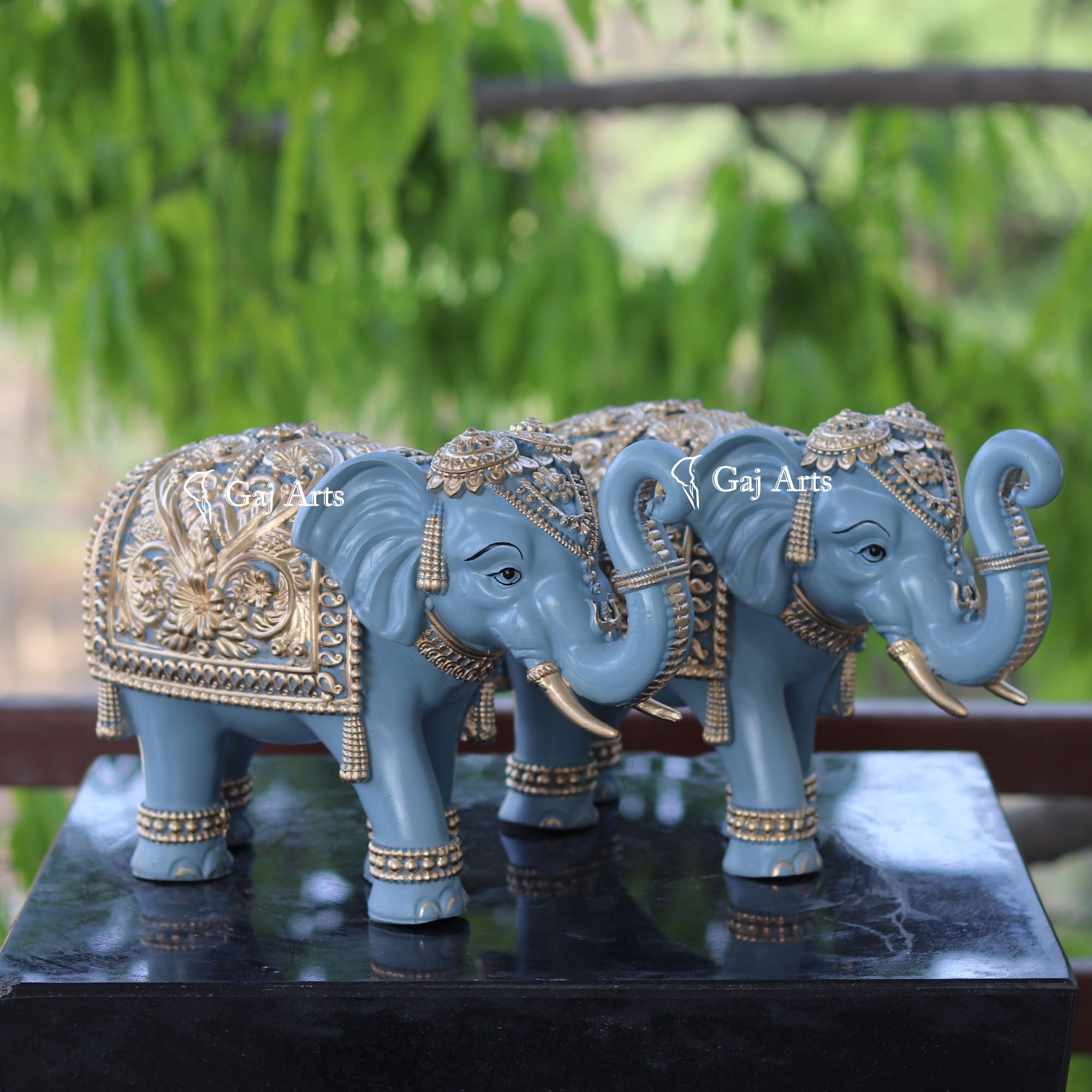 Korean Marble Elephant Statue | 12 Inch