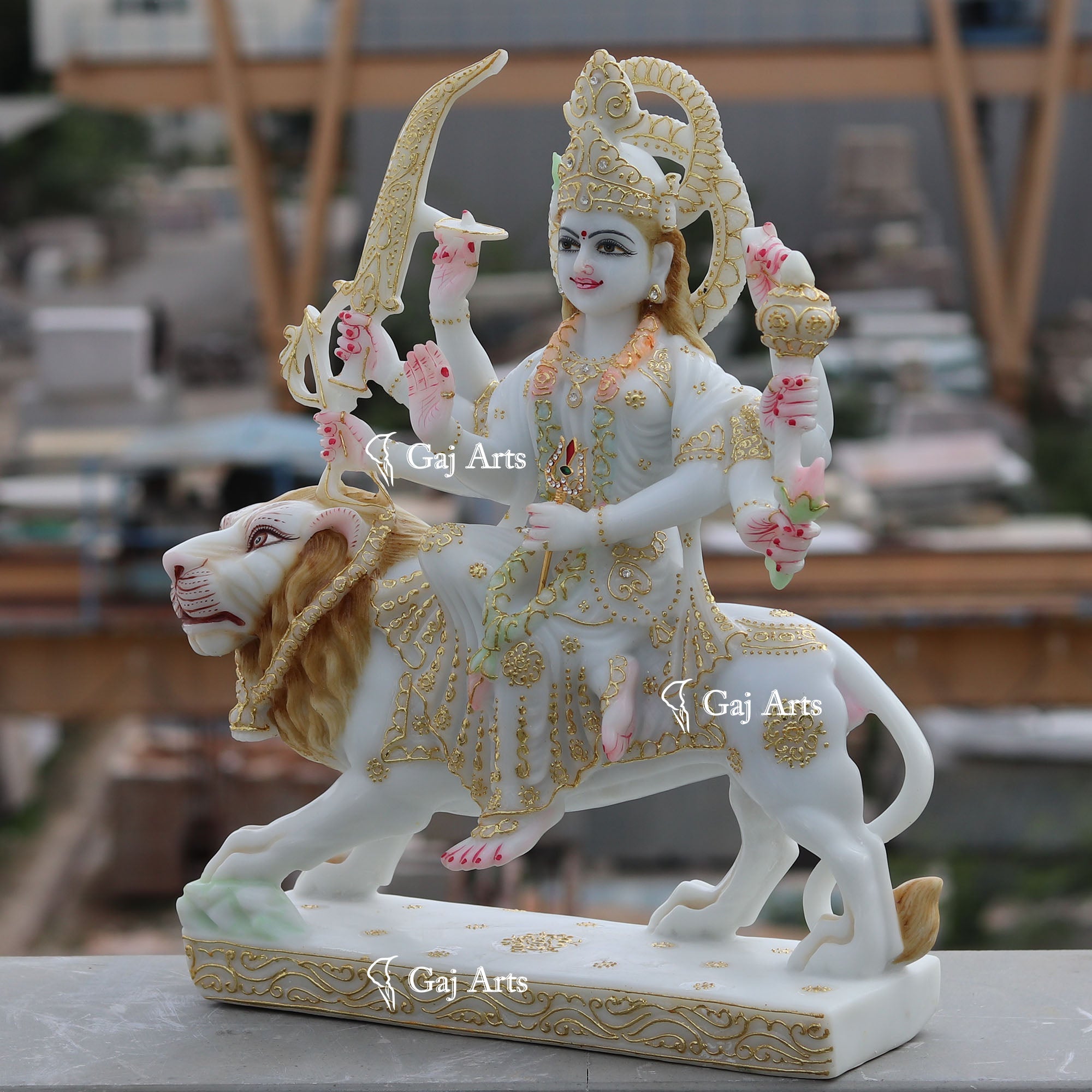 Marble Durga Maa Idol | 18 Inch
