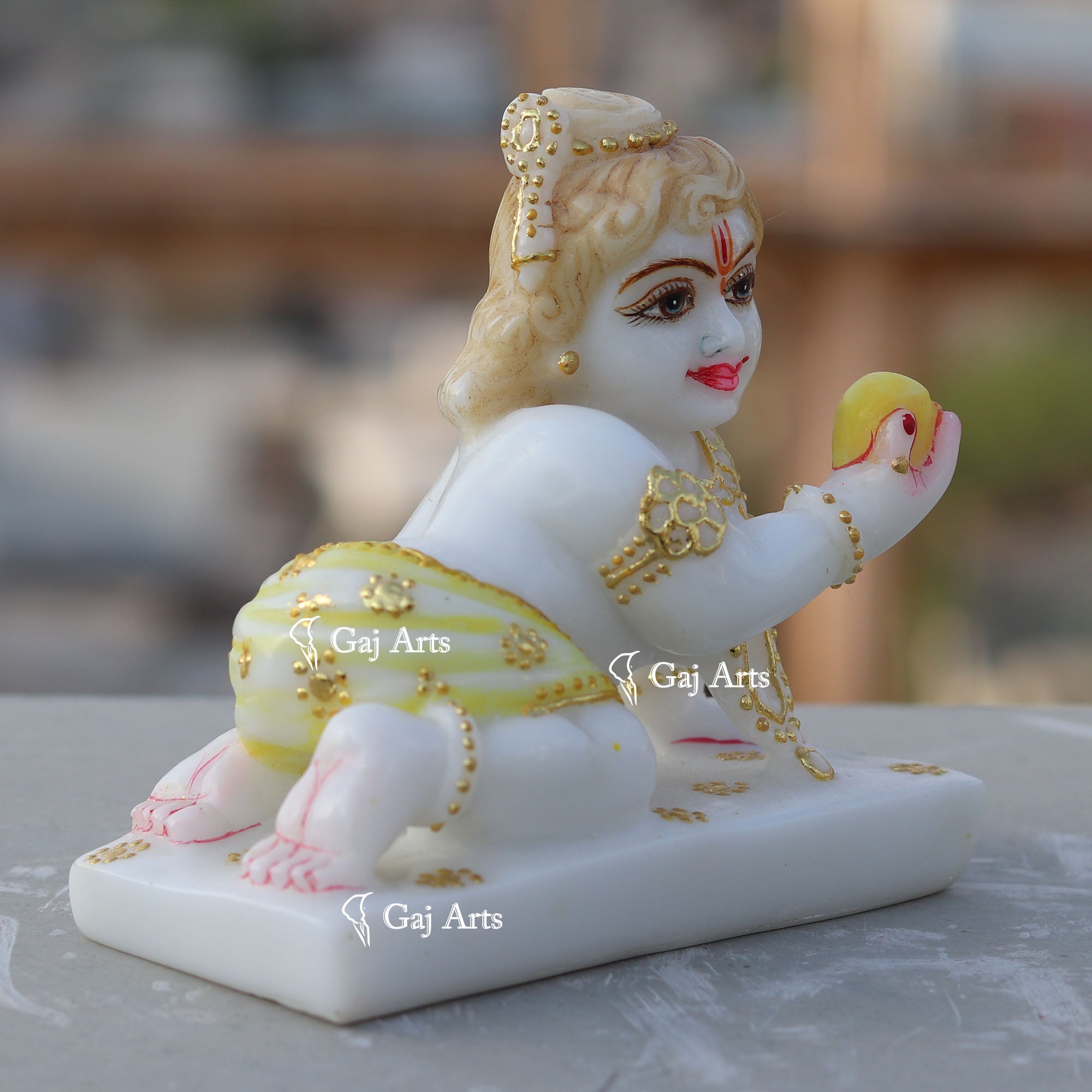 White Marble Bal Gopal Idol | 5 Inch