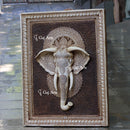 Antique Finish Elephant Face Wall Panel  | 48 Inch
