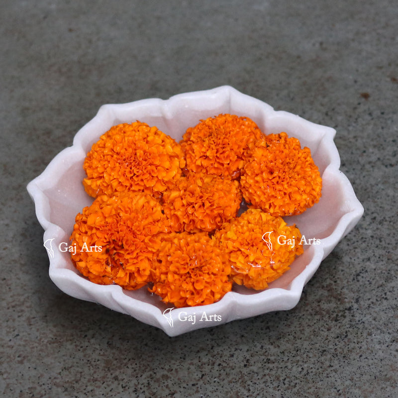 Marble Flower Bowl 7"