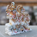 White Marble Shiv Parivar Idol | 7 Inch