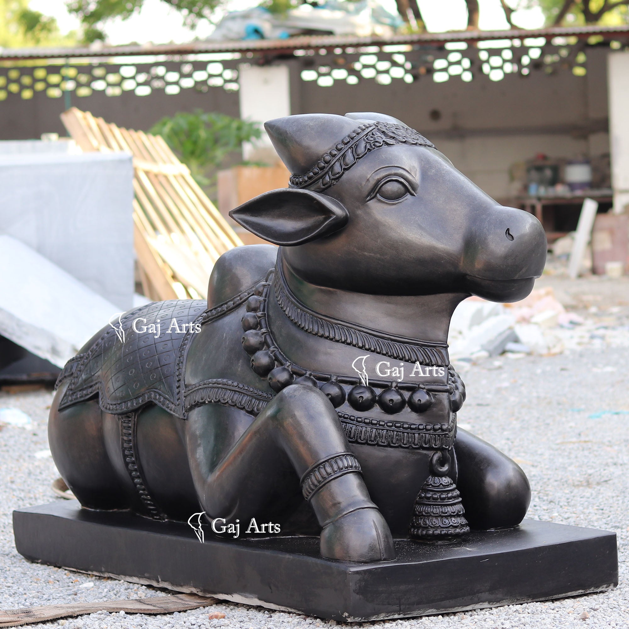Black Marble Nandi Idol | 60 Inch