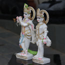 White Marble Ethiopia Radha Krishna Idol | 18 Inch