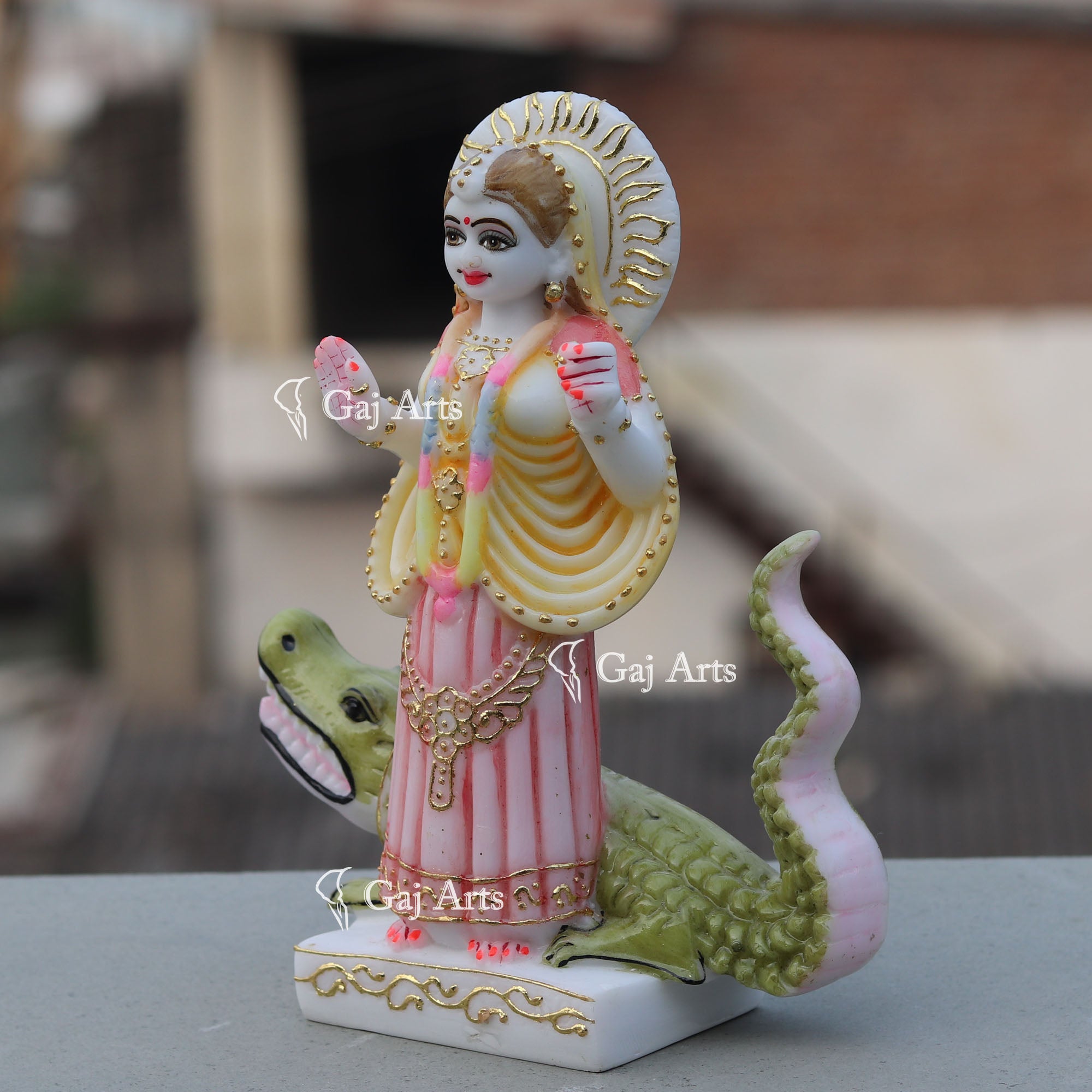 White Marble Khodiyar Maa Idol | 9 Inch