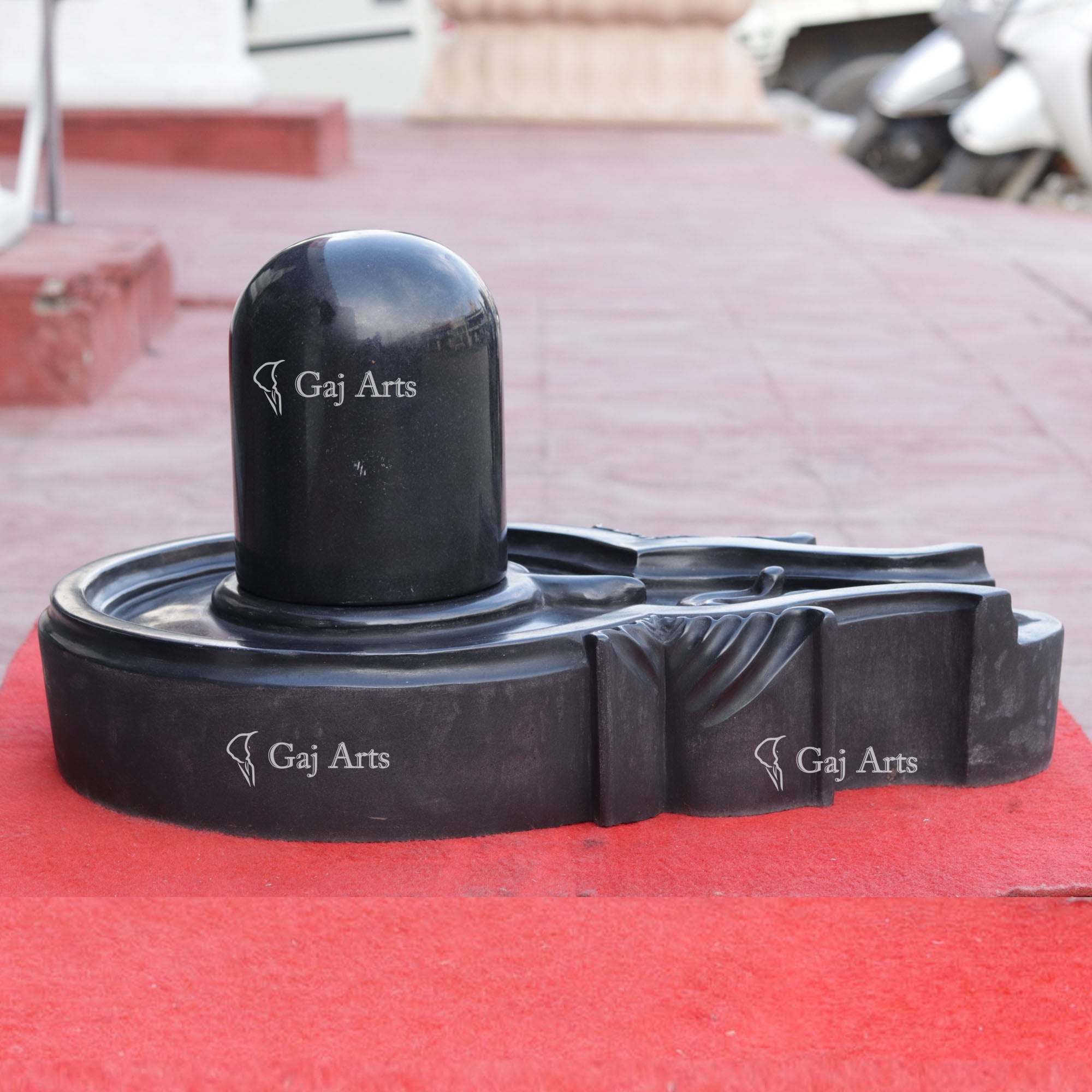 Black Marble Shivling | 21 Inch