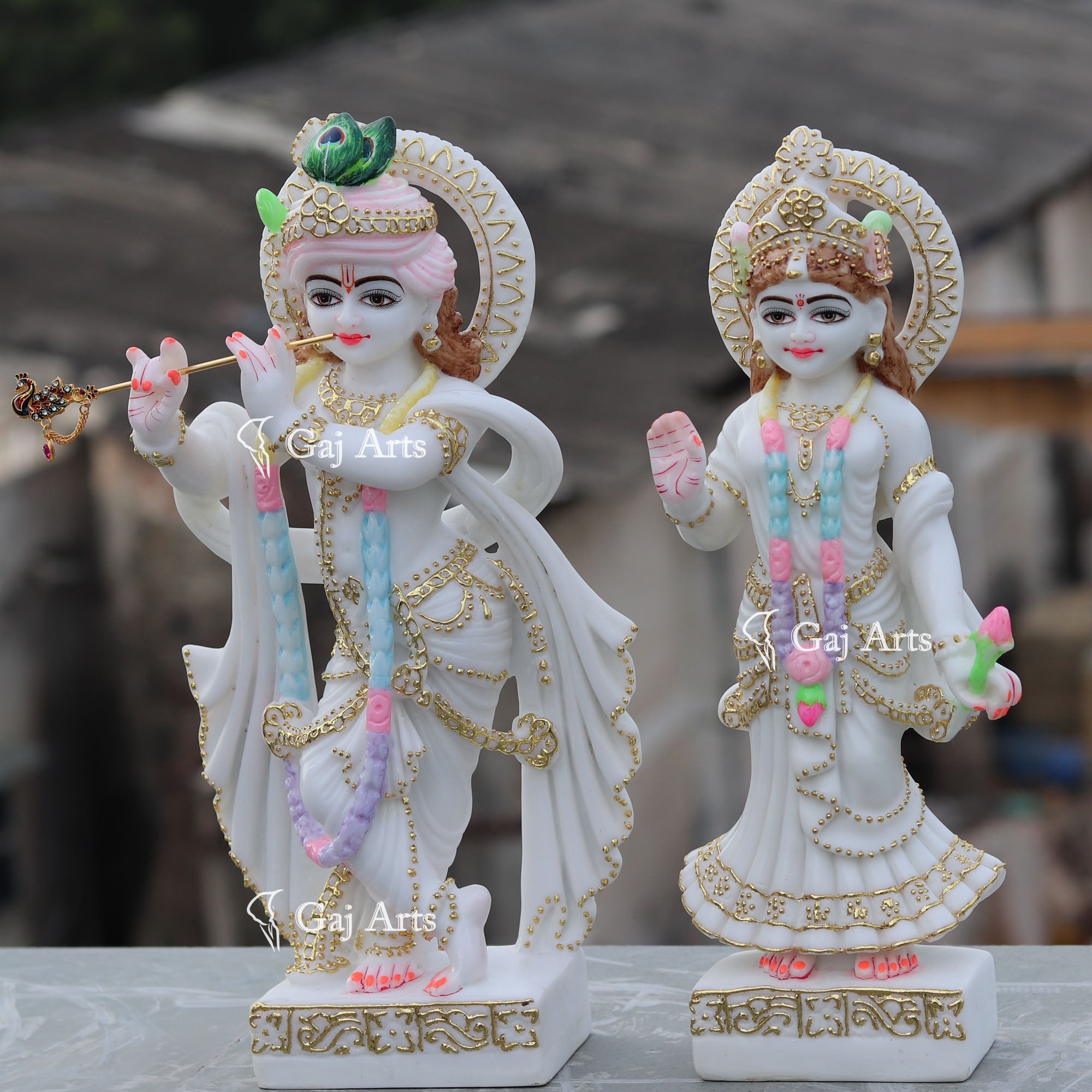 Marble Radha Krishna Idol | 15 Inch