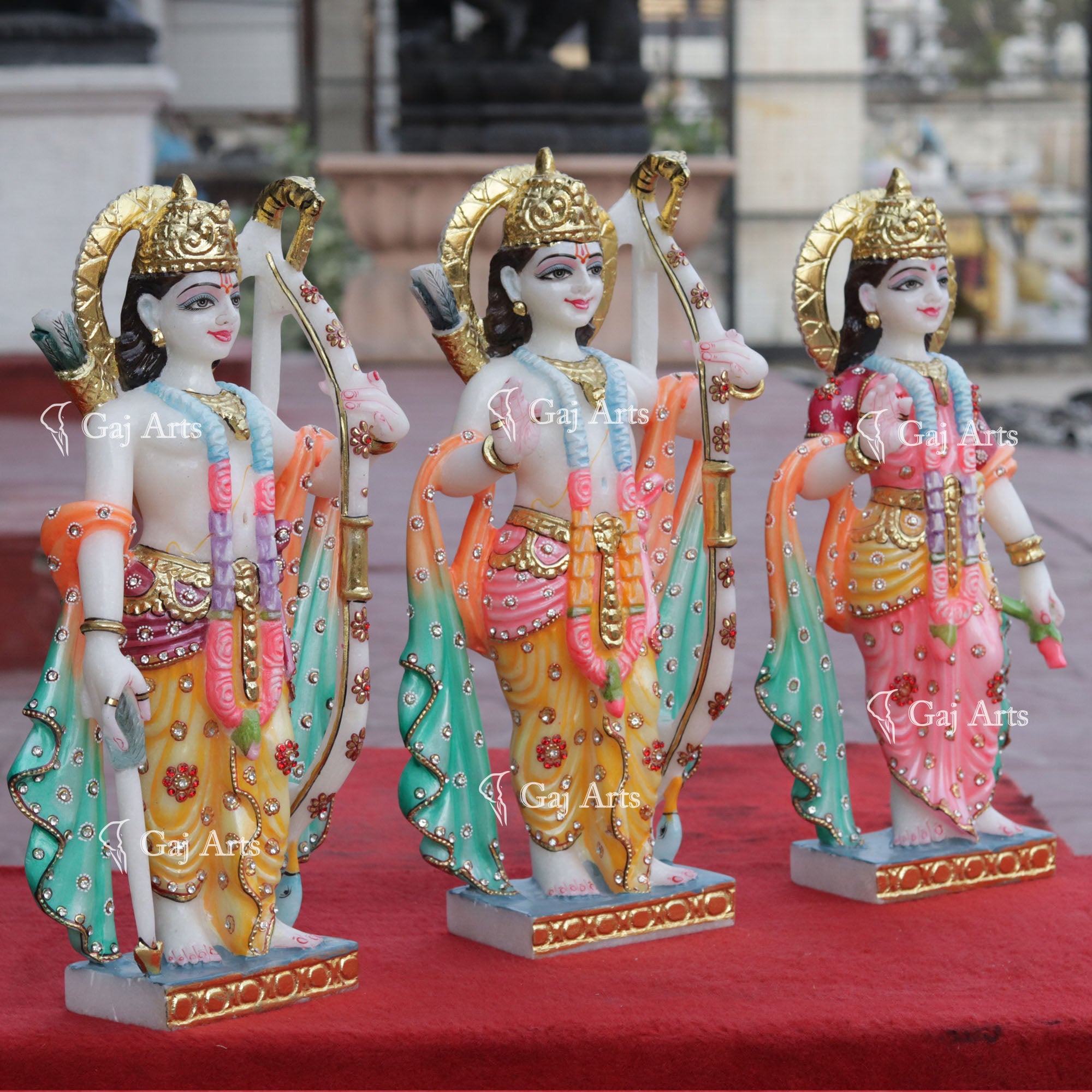 Marble Ram Jodi Idol | 18 Inch
