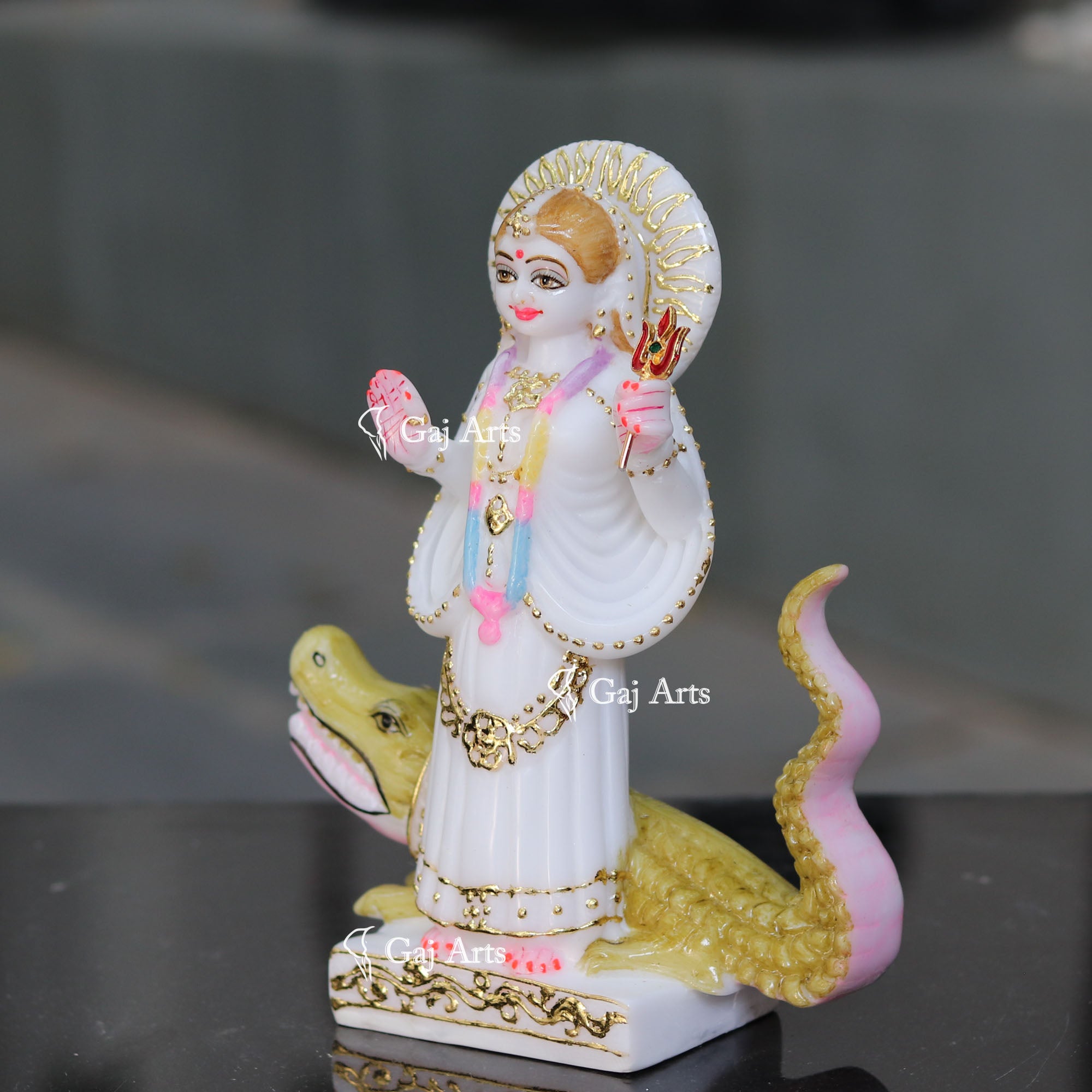 Marble Ethiopia Khodiyar Maa Idol | 9 Inch
