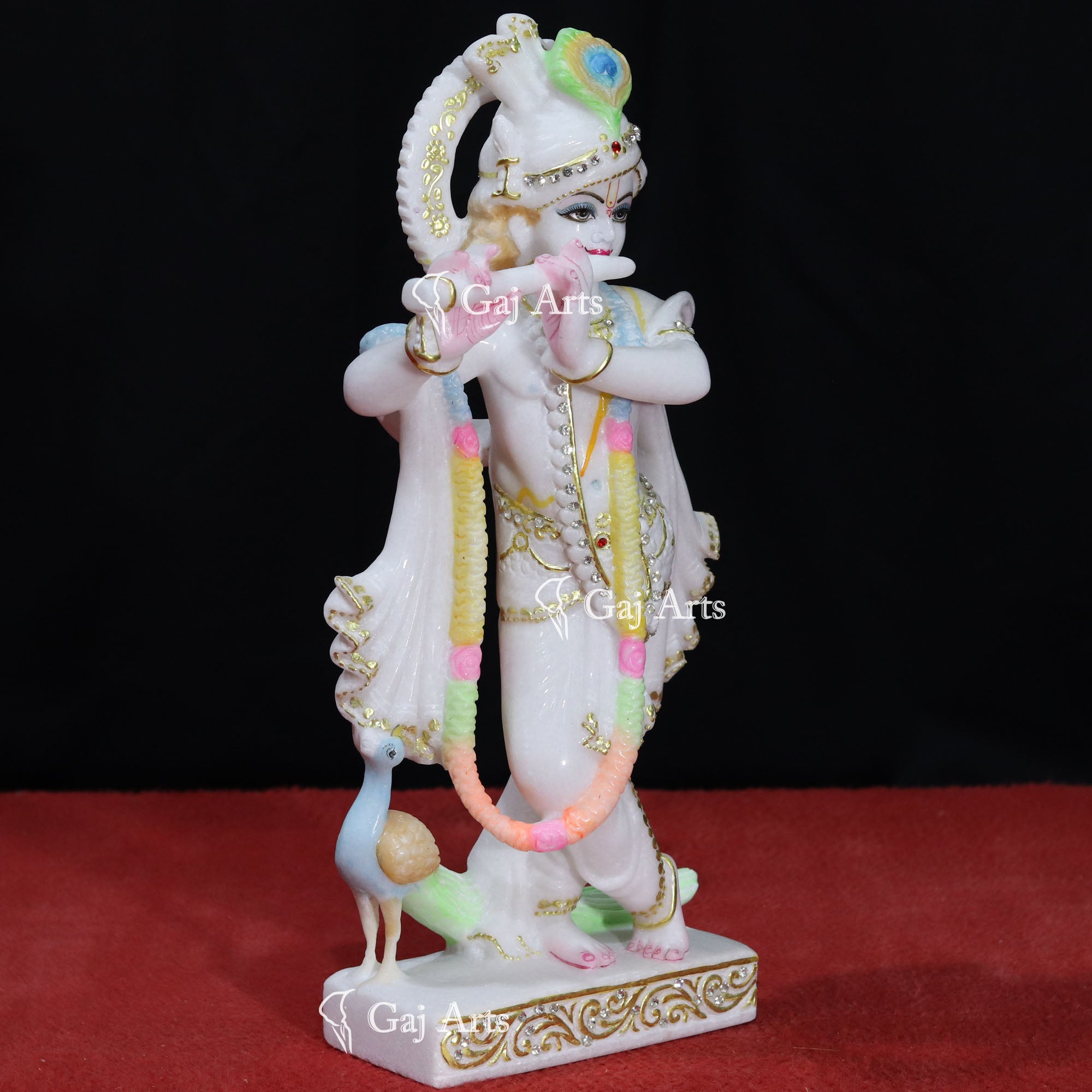 Marble Lord Krishna Idol | 15 Inch