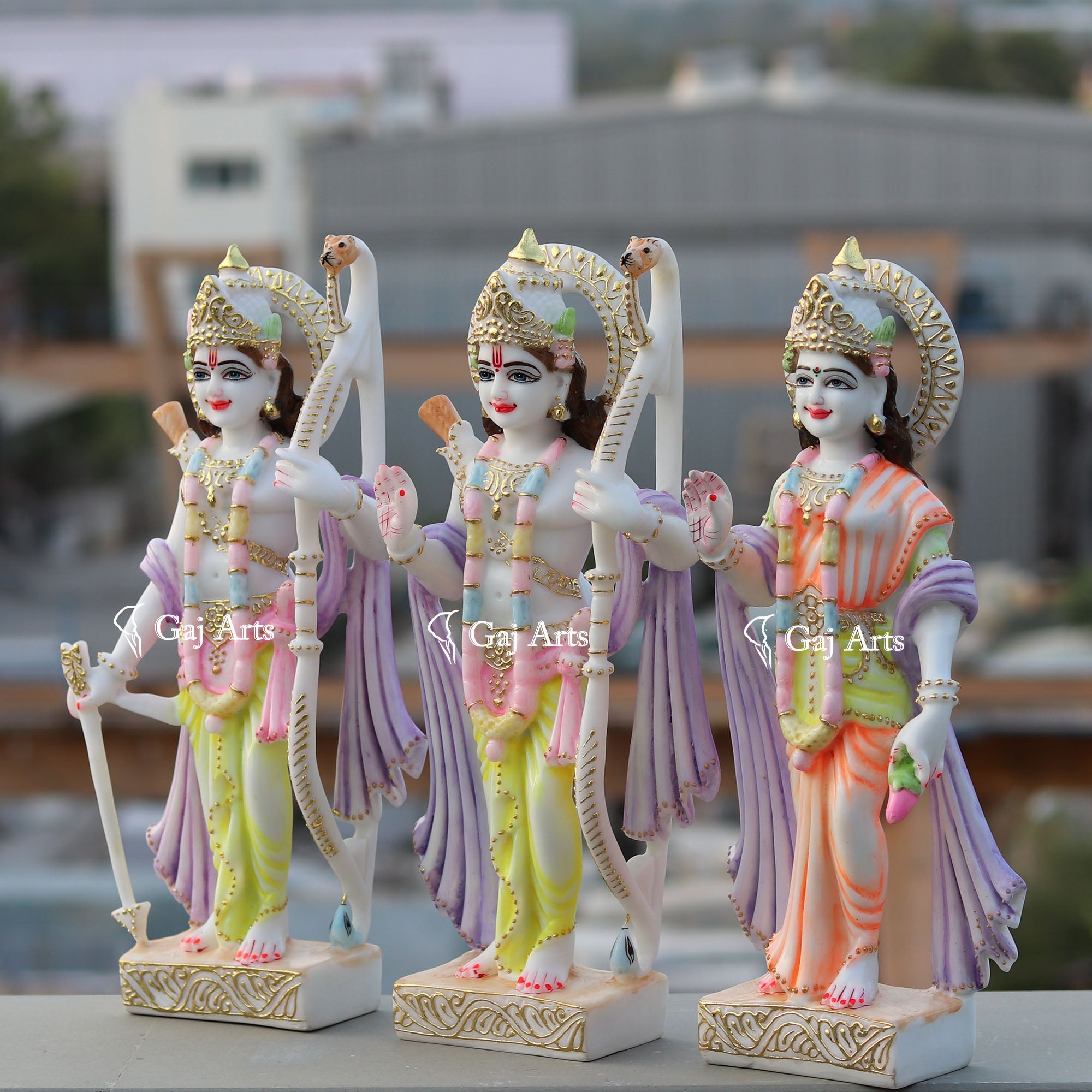 Ethiopia Marble Ram Jodi Idol | 18 Inch