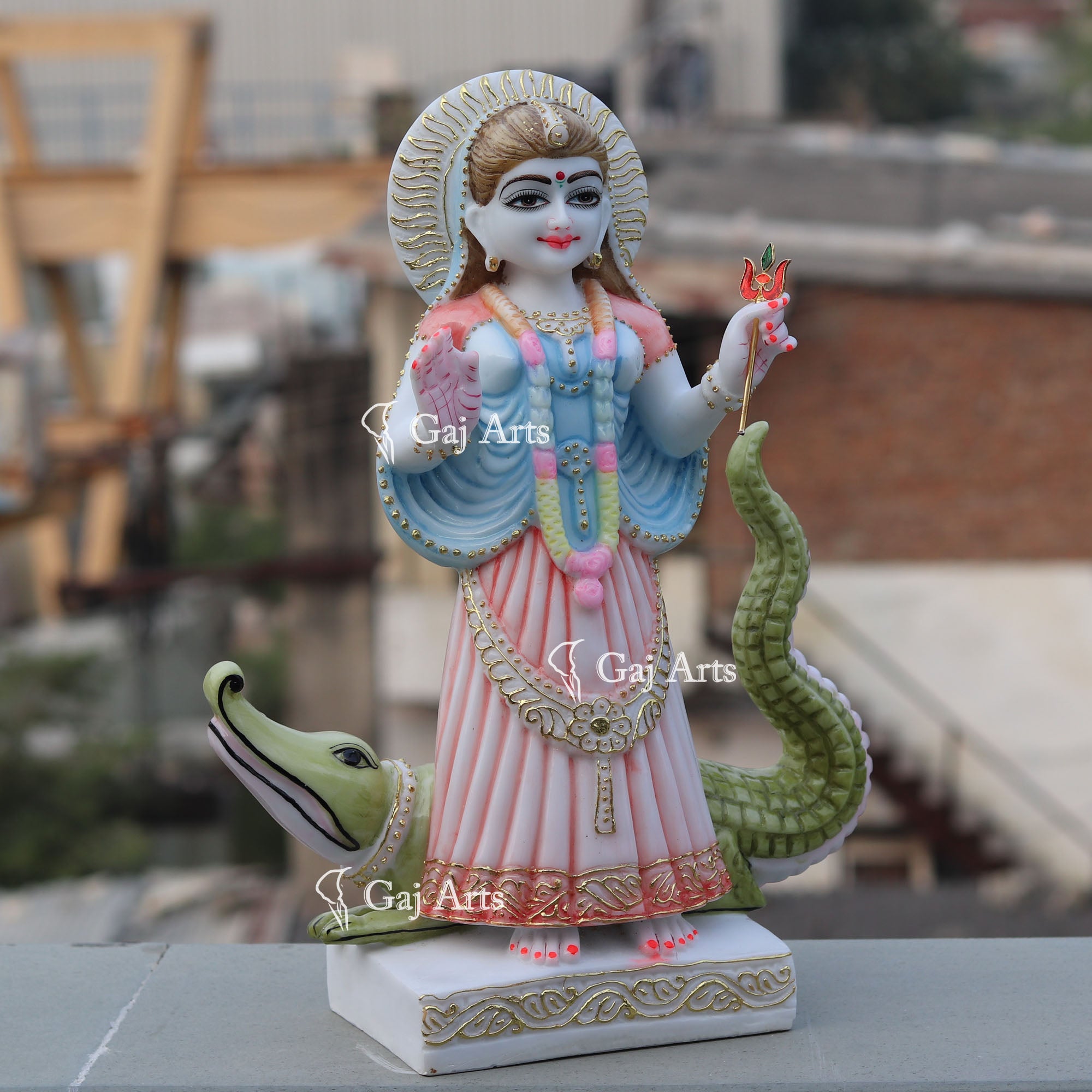 Marble Ethiopia Khodiyar Maa Idol | 18 Inch