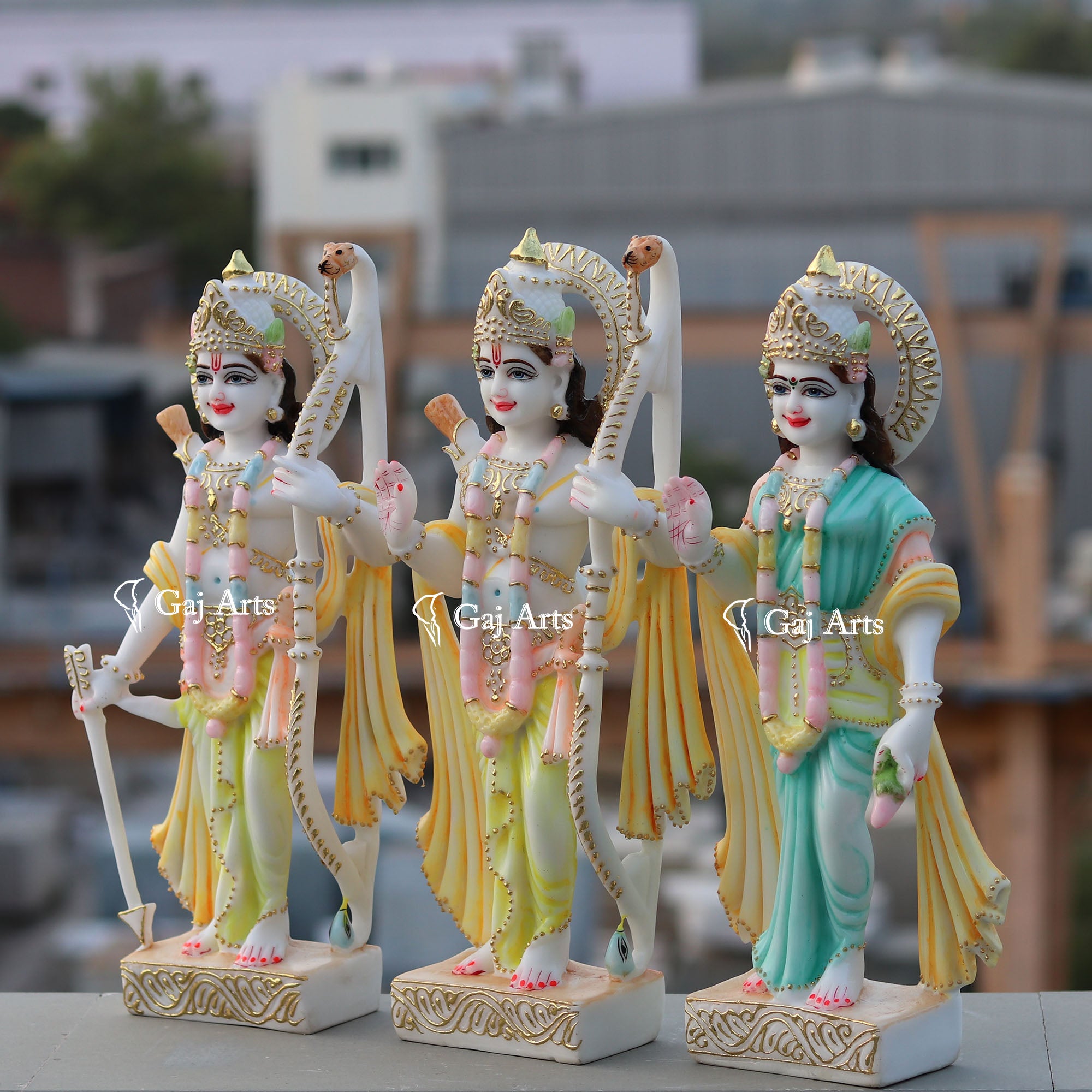 Ethiopia Marble Ram Jodi Idol | 18 Inch