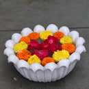 Marble Flower Bowl 12"